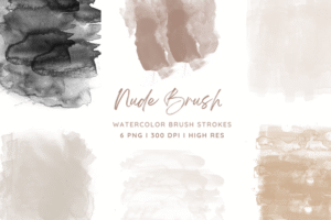 Watercolor Nude Brush PNG