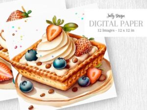 Watercolor Desserts Illustrations