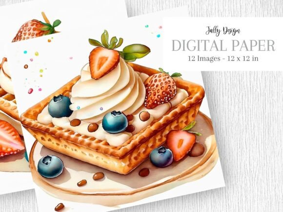 Watercolor Desserts Illustrations