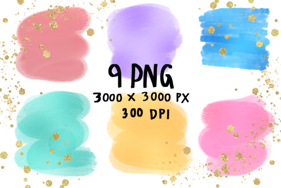 Watercolor Splash Clipart.