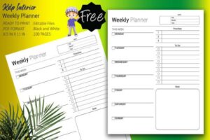 Weekly Planner Interior - FREE Design