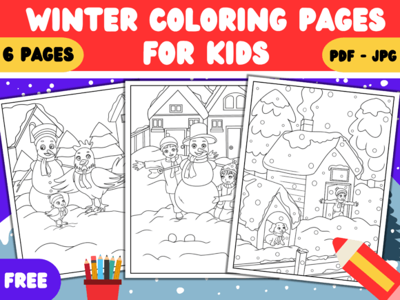 Winter Coloring Pages for Kids