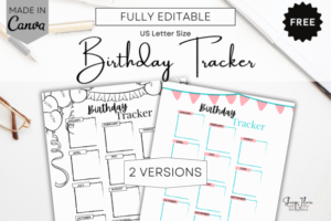 Yearly Birthday Tracker | Canva Template