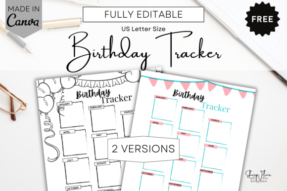 Yearly Birthday Tracker | Canva Template