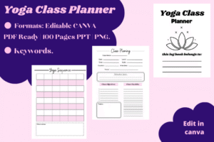Yoga Class Planner KDP Interior.