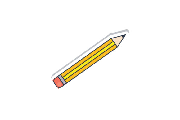 Back to School Stickers Pencil Svg