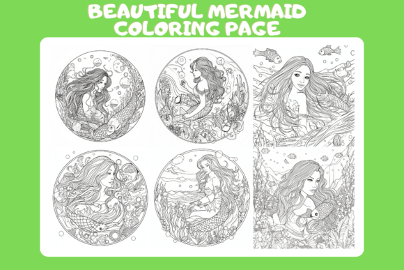 Beautiful Mermaid Coloring Page
