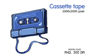 Cassette Tape , 80' Retro Audio Gadget