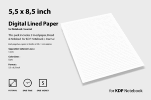 Digital Lined Paper for Kdp