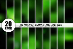 Digital Paper Green Black Background