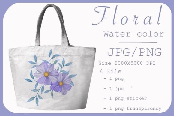 Floral Watercolor Design Clipart