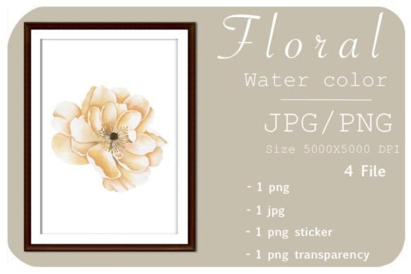Floral Watercolor Design Clipart