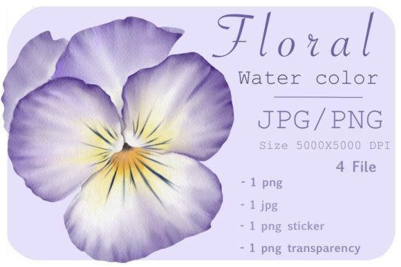 Floral Watercolor Design Clipart