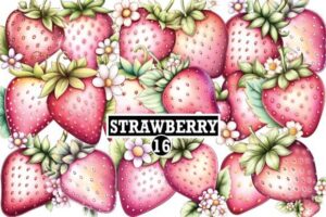 Watercolor Strawberry Clipart