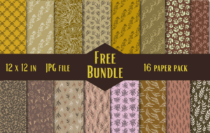 16 Vintage Floral Paper Pack Free Bundle