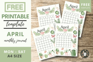 April-FREE Monthly Journal Template #04