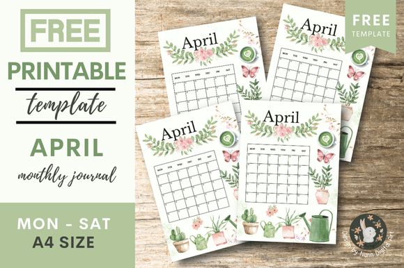 April-FREE Monthly Journal Template #04