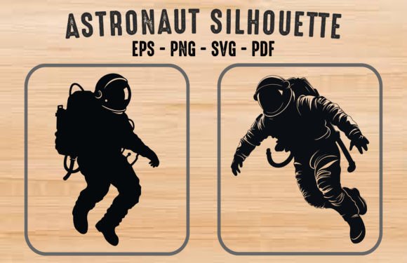 Astronaut Vector Silhouette Vector Free