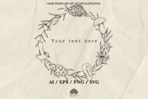 Autumn Floral Wreath Svg Png Eps