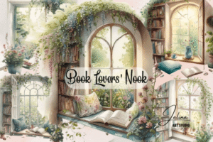 Book Lovers' Nook Clipart, PNG