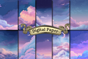 Cloudy Nights Digital Paper