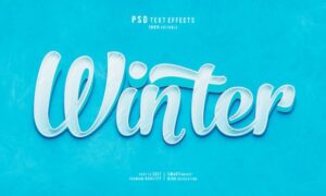 Creative Winter Editable 3d Text Effect