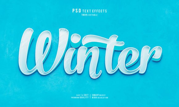 Creative Winter Editable 3d Text Effect