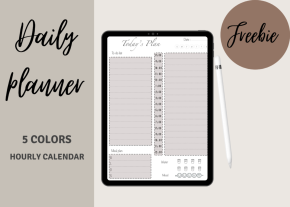 Digital Daily Planner Freebie | 5 Colors