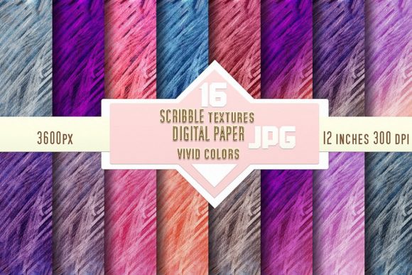 Digital Scribble Pattern Scrapbooking Pa