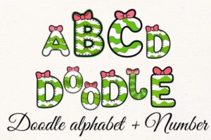 Doodle Alphabet Letters PNG