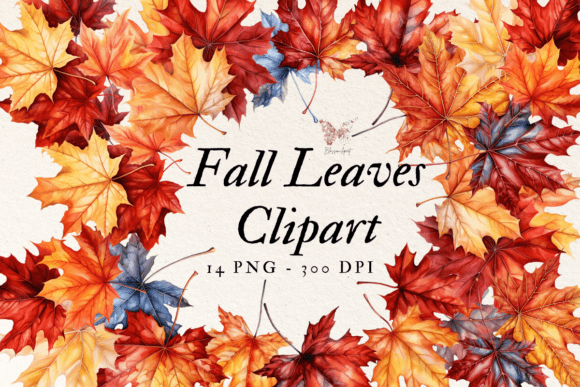Fall Leaves Watercolor Ciparts