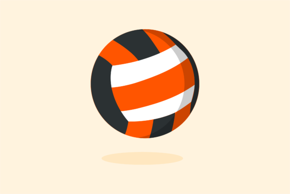 Flat Icon - Summer Orange Volley Ball
