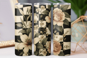 Floral Geometric Pattern Tumbler Wrap