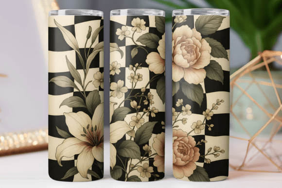 Floral Geometric Pattern Tumbler Wrap