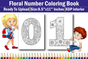 Floral Number Coloring Book