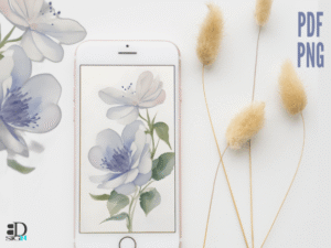 Free Blue Watercolor Flowers Quotes