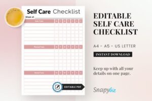 Free Self Care Printables