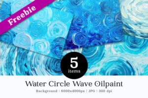 Freebie Water Circle Wave Rain Artprint