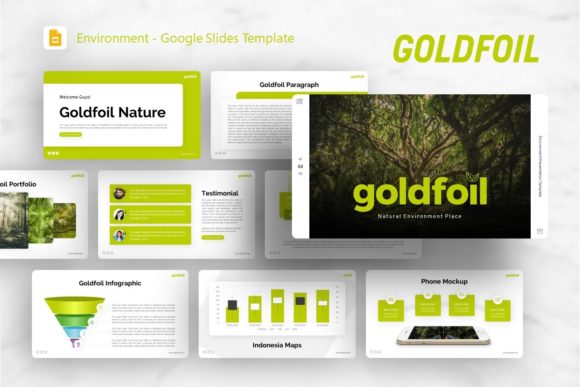 Google Slides Template - Goldfoil