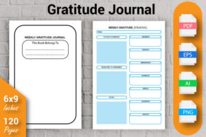 Gratitude Journal for Printable and KDP