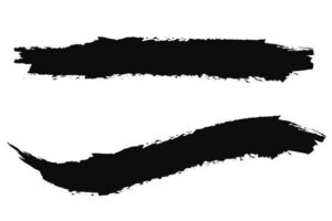 Grunge Black Brush Strokes Set