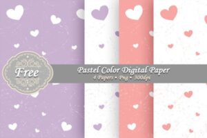 Heart Digital Paper Background