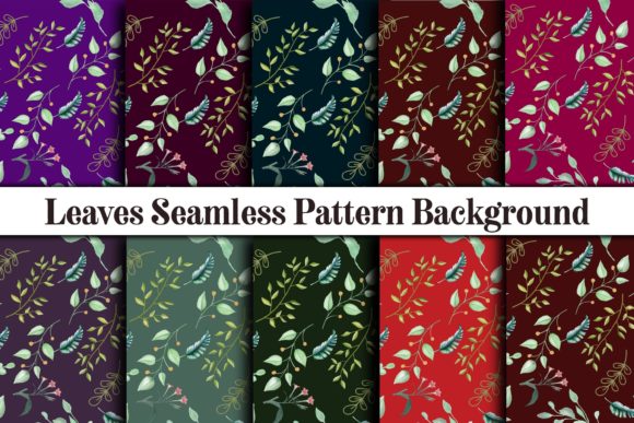 Leaves Seamless Pattern Backgrounds