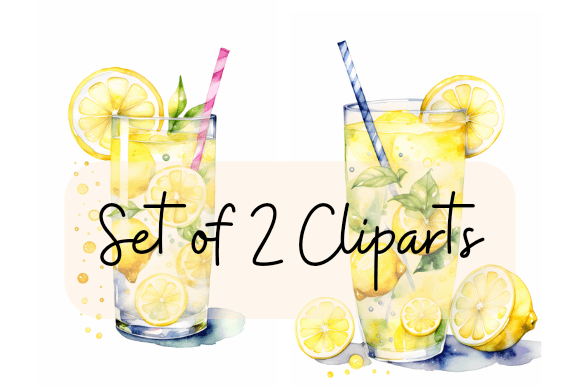 Lemonade Duo: Free Clipart Set