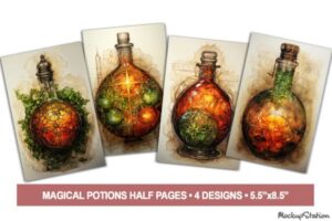 Magic Potion Bottles Pages JPG