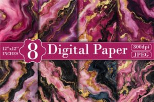 Marble Glam Background Digital Paper
