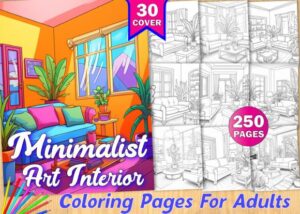 Minimalist Art Interior Coloring Pages