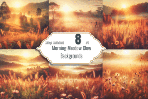 Morning Meadow Glow Background