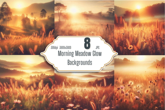 Morning Meadow Glow Background