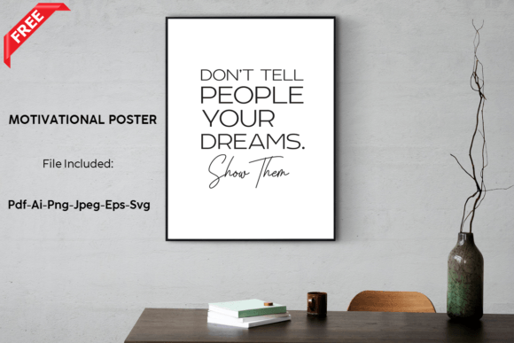 Motivational Poster, Wall Art Quote